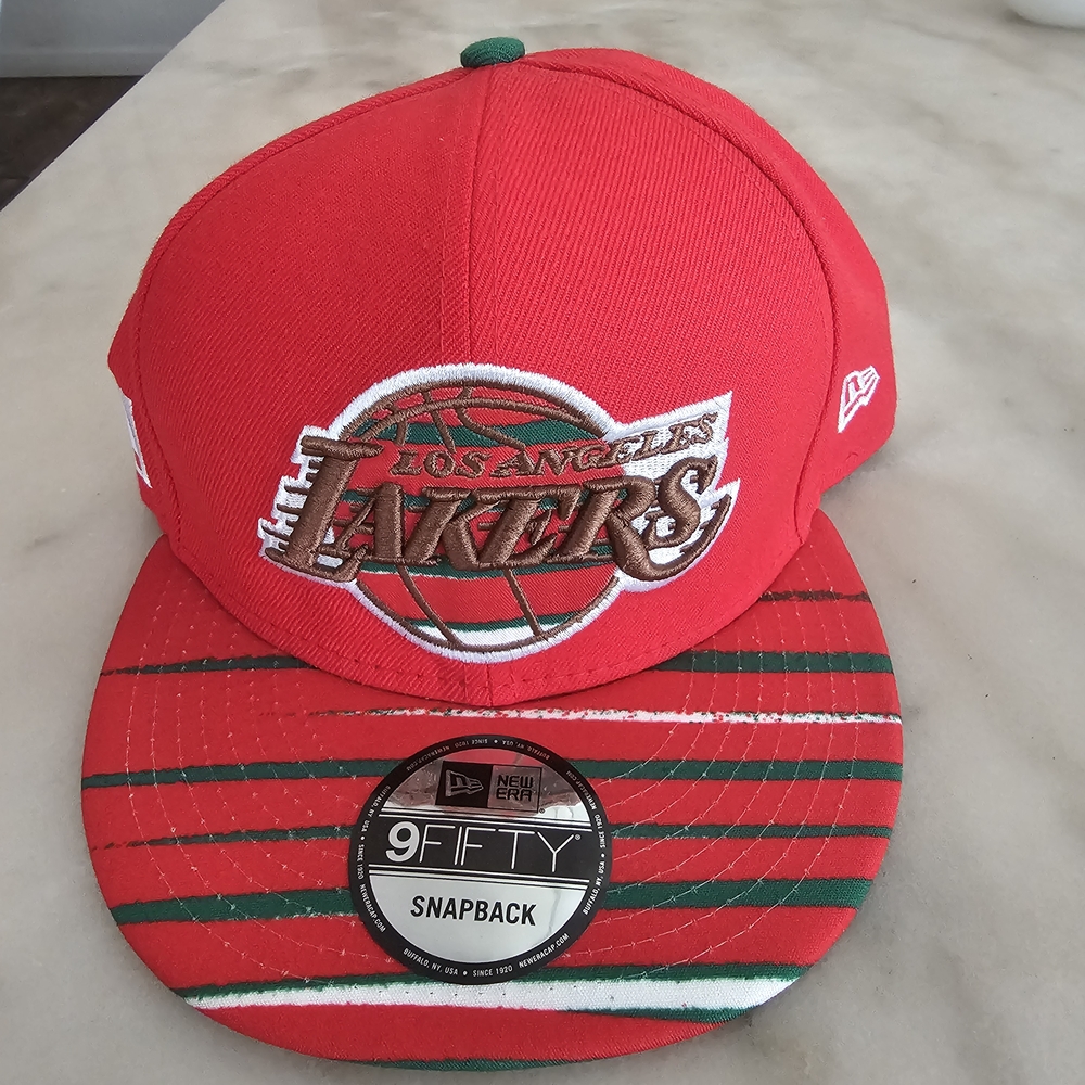 New Era Red and Green Los Angeles Lakers Snapback